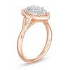 0.33 CT. T.W. Composite Diamond Double Scallop Marquise Frame Split Shank Ring in 10K Two-Tone Gold