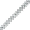 Thumbnail Image 1 of 3.00 CT. T.W. Diamond Tennis-Style Chevron Bracelet in Sterling Silver