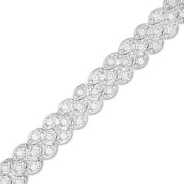 2.00 CT. T.W. Diamond Multi-Row Bracelet in Sterling Silver