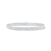 Thumbnail Image 0 of 0.50 CT. T.W. Diamond Double Row Tennis Bracelet in Sterling Silver