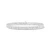 Thumbnail Image 1 of 0.50 CT. T.W. Diamond Double Row Tennis Bracelet in Sterling Silver