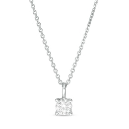 Trouvaille Collection 0.20 CT. DeBeers®-Graded Diamond Solitaire Pendant in 14K White Gold (F/I1)