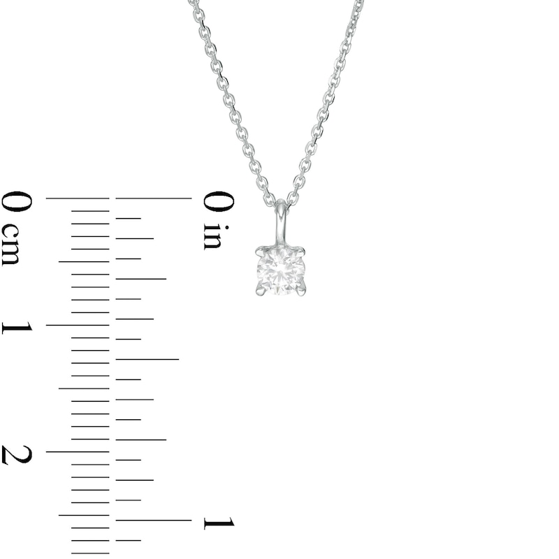 Trouvaille Collection 0.20 CT. DeBeers®-Graded Diamond Solitaire Pendant in 14K White Gold (F/I1)