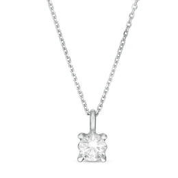 Trouvaille Collection 0.30 CT. DeBeers®-Graded Diamond Solitaire Pendant in 14K White Gold (F/I1)