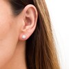 Thumbnail Image 2 of Trouvaille Collection 0.50 CT. T.W. DeBeers®-Graded Diamond Frame Stud Earrings in 14K White Gold (F/I1)