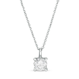 Trouvaille Collection 0.50 CT. DeBeers®-Graded Diamond Solitaire Pendant in 14K White Gold (F/I1)