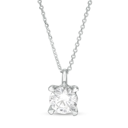 Trouvaille Collection 1.00 CT. DeBeers®-Graded Diamond Solitaire Pendant in 14K White Gold (F/I1)