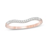 0.085 CT. T.W. Diamond Contour Anniversary Band in 10K Rose Gold