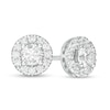 Thumbnail Image 1 of Trouvaille Collection 1.00 CT. T.W. DeBeers®-Graded Diamond Frame Stud Earrings in 14K White Gold (F/I1)