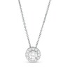 Thumbnail Image 1 of Trouvaille Collection 0.33 CT. T.W. DeBeers®-Graded Diamond Frame Pendant in 14K White Gold (F/I1)