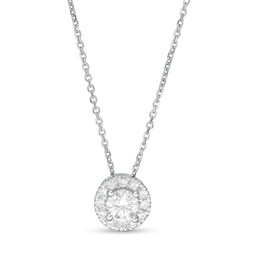 Trouvaille Collection 0.33 CT. T.W. DeBeers®-Graded Diamond Frame Pendant in 14K White Gold (F/I1)