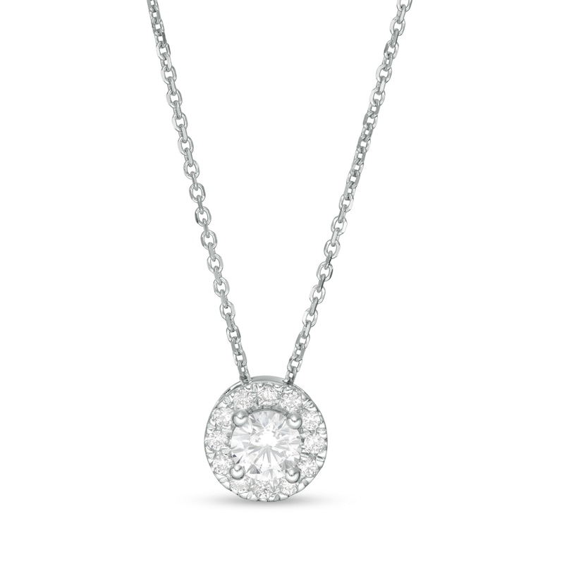 Trouvaille Collection 0.33 CT. T.W. DeBeers®-Graded Diamond Frame Pendant in 14K White Gold (F/I1)