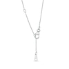 Thumbnail Image 2 of Trouvaille Collection 0.33 CT. T.W. DeBeers®-Graded Diamond Frame Pendant in 14K White Gold (F/I1)