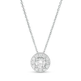 Trouvaille Collection 0.50 CT. T.W. DeBeers®-Graded Diamond Frame Pendant in 14K White Gold (F/I1)