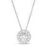 Thumbnail Image 1 of Trouvaille Collection 0.75 CT. T.W. DeBeers®-Graded Diamond Frame Pendant in 14K White Gold (F/I1)