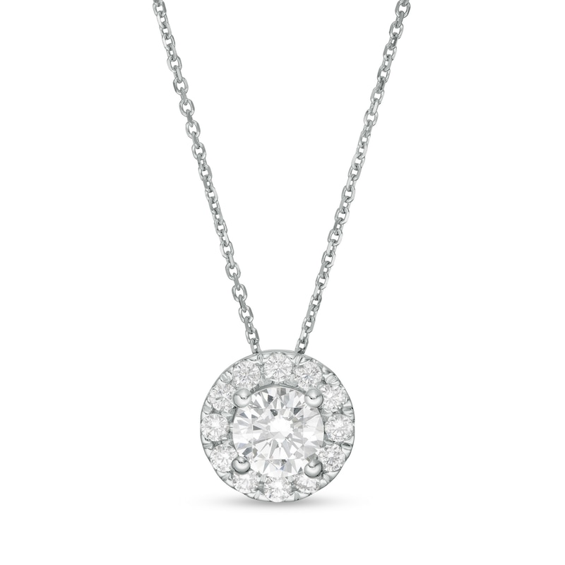 Main Image 1 of Trouvaille Collection 1.00 CT. T.W. DeBeers®-Graded Diamond Frame Pendant in 14K White Gold