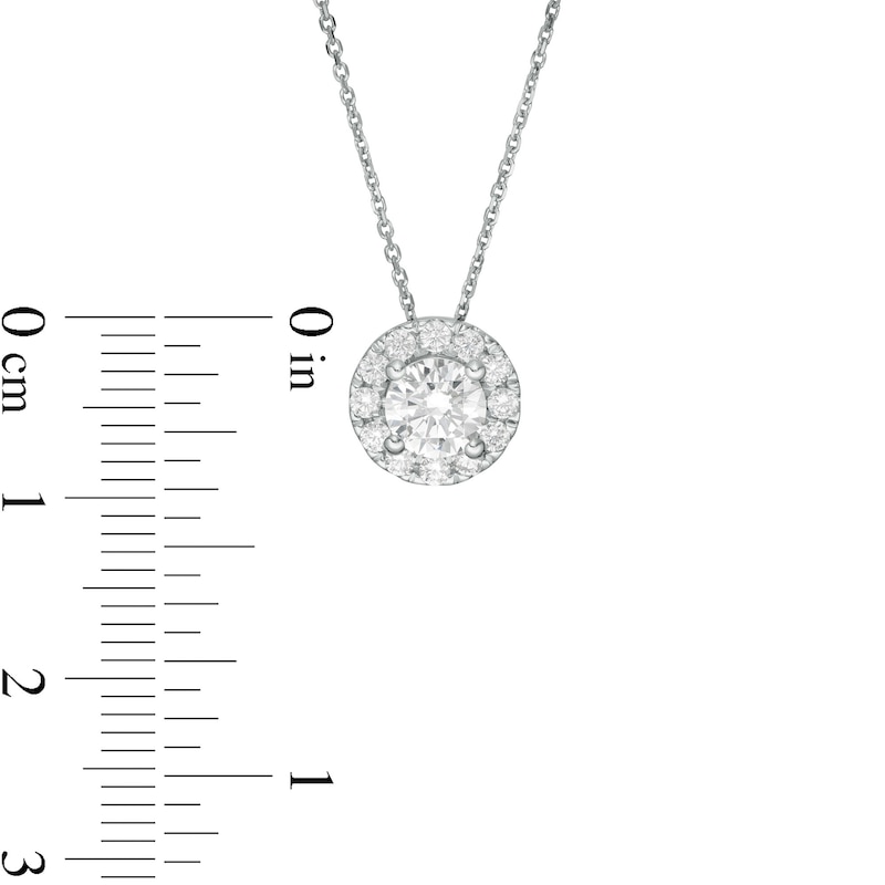 Main Image 4 of Trouvaille Collection 1.00 CT. T.W. DeBeers®-Graded Diamond Frame Pendant in 14K White Gold