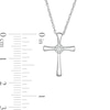 Thumbnail Image 2 of 0.04 CT. T.W. Composite Diamond Cross Pendant in 10K White Gold