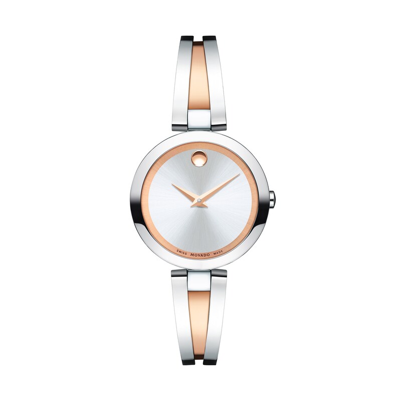 Main Image 1 of Ladies' Movado Aleena Two-Tone Bangle Watch with Silver-Tone Dial (Model: 0607151)
