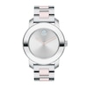 Thumbnail Image 1 of Ladies' Movado Bold® Crystal Accent Pink Ceramic and Silver-Tone Watch (Model: 3600702)