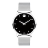 Thumbnail Image 0 of Men's Movado Museum® Classic Diamond Accent Silver-Tone Mesh Watch with Black Dial (Model: 607511)