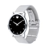 Thumbnail Image 1 of Men's Movado Museum® Classic Diamond Accent Silver-Tone Mesh Watch with Black Dial (Model: 607511)
