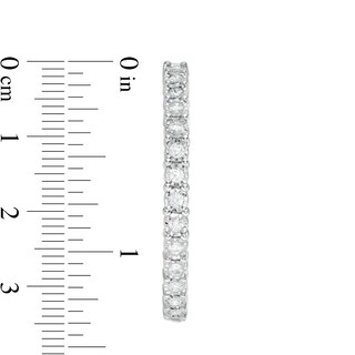 2.00 CT. T.W. Diamond Inside-Out Hoop Earrings in Sterling Silver