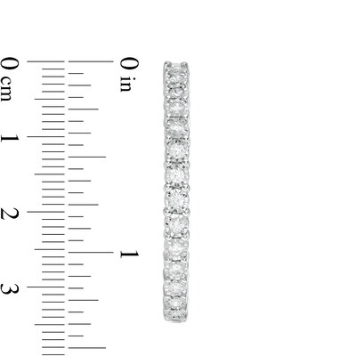 2.00 CT. T.W. Diamond Inside-Out Hoop Earrings in Sterling Silver