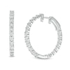 Thumbnail Image 0 of 0.25 CT. T.W. Diamond Inside-Out Hoop Earrings in Sterling Silver