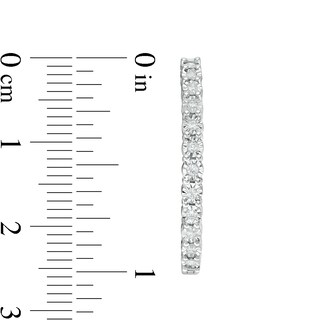 0.25 CT. T.W. Diamond Inside-Out Hoop Earrings in Sterling Silver