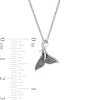 Thumbnail Image 3 of 0.04 CT. T.W. Enhanced Black and White Diamond Mermaid Tail Pendant in Sterling Silver