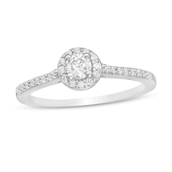 0.40 CT. T.W. Diamond Frame Engagement Ring in 10K White Gold