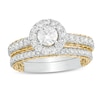 Thumbnail Image 1 of 0.75 CT. T.W. Diamond Frame Bridal Set in 10K Two-Tone Gold