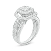 Thumbnail Image 3 of 2.00 CT. T.W. Canadian Certified Princess-Cut Diamond Double Frame Multi-Row Engagement Ring in 10K White Gold (I/I1)