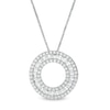 Thumbnail Image 1 of 1.00 CT. T.W. Diamond Circle Pendant in Sterling Silver