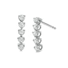 Thumbnail Image 1 of 0.50 CT. T.W. Diamond Five Stone Drop Earrings in 10K White Gold