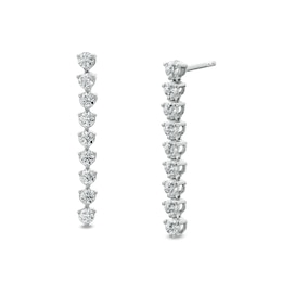 1.00 CT. T.W. Diamond Drop Earrings in 10K White Gold