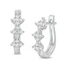 Thumbnail Image 1 of 0.20 CT. T.W. Composite Diamond Trio Hoop Earrings in Sterling Silver