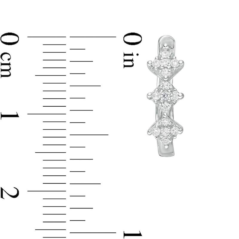 0.20 CT. T.W. Composite Diamond Trio Hoop Earrings in Sterling Silver