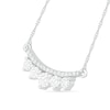 Thumbnail Image 1 of 0.29 CT. T.W. Diamond Graduated Double Row Curved Bar Necklace in Sterling Silver
