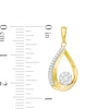 Thumbnail Image 2 of 0.25 CT. T.W. Composite Diamond Teardrop-Shaped Drop Earrings in 10K Gold