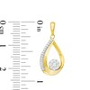 Thumbnail Image 2 of 0.25 CT. T.W. Composite Diamond Teardrop-Shaped Drop Earrings in 10K Gold