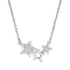 Thumbnail Image 0 of Diamond Accent Triple Star Necklace in Sterling Silver
