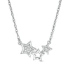 Thumbnail Image 1 of Diamond Accent Triple Star Necklace in Sterling Silver