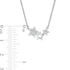 Thumbnail Image 2 of Diamond Accent Triple Star Necklace in Sterling Silver