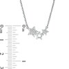 Thumbnail Image 3 of Diamond Accent Triple Star Necklace in Sterling Silver