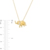 Thumbnail Image 3 of Diamond Accent Elephant Pendant in Sterling Silver with 14K Gold Plate