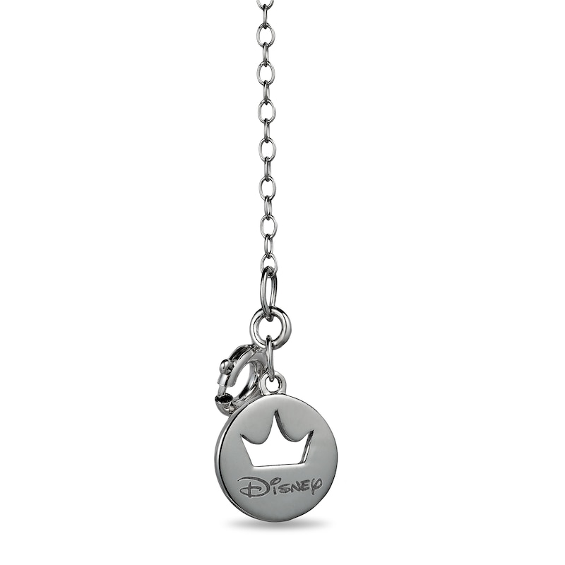 Main Image 2 of Enchanted Disney Villains Maleficent 0.145 CT. T.W. Black Diamond Heart and Wings Pendant in Sterling Silver