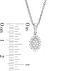 0.20 CT. T.W. Composite Diamond Marquise Sunburst Frame Pendant in Sterling Silver