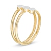 Thumbnail Image 3 of 0.14 CT. T.W. Composite Diamond Triple Circle Wrap Ring in 10K Gold